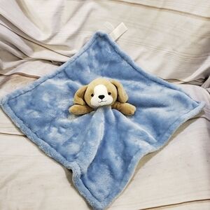 Carters Brown Blue Puppy Dog Plush Lovey Mini Security Blanket 13 Inch 2022 #1